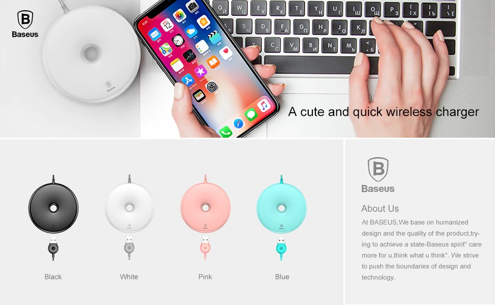 Baseus Donut Wireless Charger - Bezdrátová Qi nabíječka 1